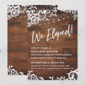 Rustic Hout, Lichten & Kanten Wij Verloving Gevier Kaart (Voorkant / Achterkant)