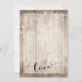 Rustic Hout & Lichten, We Zijn Getrouwd, Ontvangst Kaart (Achterkant)