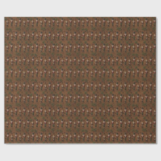 Rustic hout & Notenkraker Kerstcadeaupapier Cadeaupapier