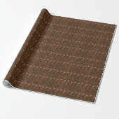 Rustic hout & Notenkraker Kerstcadeaupapier Cadeaupapier (Uitgerold)