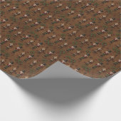 Rustic hout & Notenkraker Kerstcadeaupapier Cadeaupapier (Hoek)