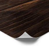 Rustic Hout Onze Gelukkige Na Ontvangst Bruiloft Poster (Hoek)