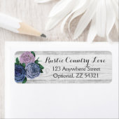 Rustic Hout & Shabby Chic Roze Retouradres Etiket (Insitu)