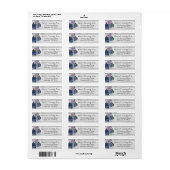 Rustic Hout & Shabby Chic Roze Retouradres Etiket (Full Sheet)