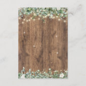 Rustic Hout & Slingerslichten RSVP Kaart | Schuur (Achterkant)