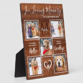 Rustic Hout Ter Herinnering 5 Foto Hondengedenktek Fotoplaat (Zijkant)