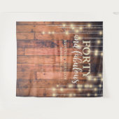 Rustic Hout Veertig Fabulous Verjaardag Wandkleed (Voorkant (horizontaal))