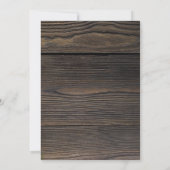 Rustic Hout Winter Vakantie Housewarming Feestje Kaart (Achterkant)