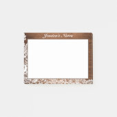 Rustic Hout & Witte Kant Custom Post-it® Notes (Voorkant)
