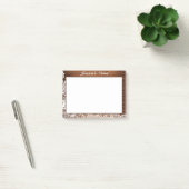 Rustic Hout & Witte Kant Custom Post-it® Notes (Kantoor)