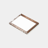 Rustic Hout & Witte Kant Custom Post-it® Notes (Schuin)