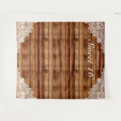 Rustic hout & witte kant zoete 16 foto achtergrond wandkleed (Voorkant (horizontaal))