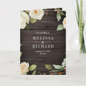 Rustic Hout Witte Rozen Metselwerkpot QR Code Trou (Voorkant)