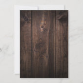 Rustic Hout Zij Zei Ja Bewaar de Datum Kaart (Achterkant)