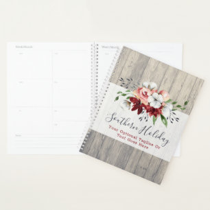 Rustic Hout & Zuidelijke Landelijke Katoen Boutiqu Planner
