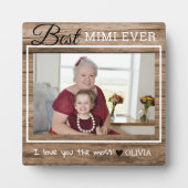 Rustic houten beste Mimi ooit oma foto Fotoplaat (Voorkant)
