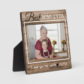 Rustic houten beste Mimi ooit oma foto Fotoplaat (Voorkant)