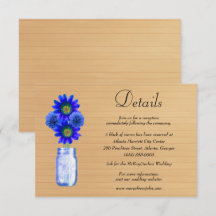 Rustic Houten Blauwe Bloemstuk Muurvaas Bruiloft D