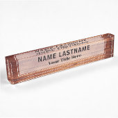 Rustic Houten Executive | Aangepaste naam en titel Naambordje