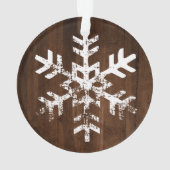 Rustic Houten Familie Kerstmis Ornament (achterkant)