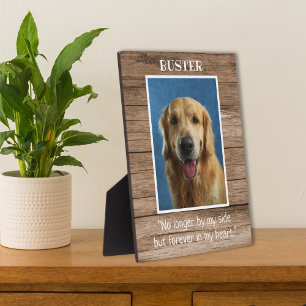 Rustic Houten Hond Dier Herdenkingsfoto Aandenken  Fotoplaat