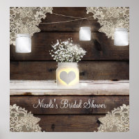 Rustic houten, kant en metson jars schuur banner p