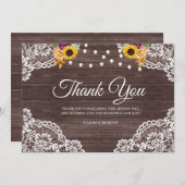 Rustic Houten Kant Fall Bedankkaart (Voorkant / Achterkant)