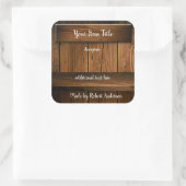 Rustic houten label voor uw artikel vierkant produ (Tas)