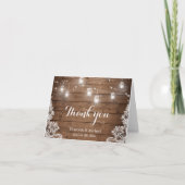 Rustic Houten Metselwerk Potten Lichten Kant Bedankkaart (Voorkant)