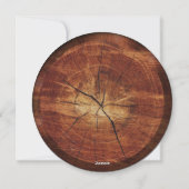 Rustic Houten QR Code Huwelijk Aangepaste Monogram Feestdagenkaart (Achterkant)