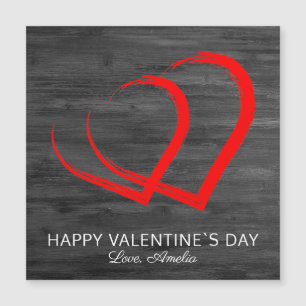 Rustic Houten Rode Hart Gelukkige Valentijnsdag Ka