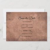 Rustic Houten Save the Date-agenda Rode Hart Kaart (Achterkant)