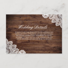 Rustic Houten Vintage Kant Bruiloft Details