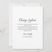 Rustic houten wijzig de datum uitgesteld schrift save the date (Achterkant)