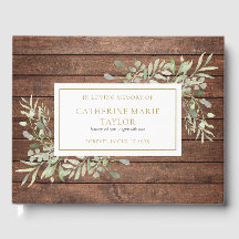 Rustic Houtgroen In Liefdevolle Herinnering Funera