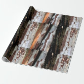 Rustic houtontwerp 1 cadeaupapier (Uitgerold)