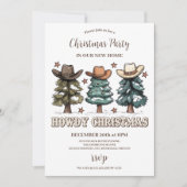 Rustic Howdy Christmas Cowboy Pet Kaart (Voorkant)