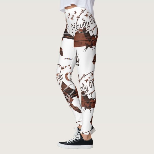 Rustic Howdy Partner Cowboy Leggings (Links)