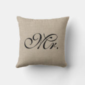 Rustic Hubby de heer Pillow Kussen (Achterkant)