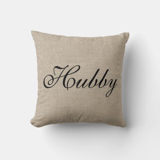 Rustic Hubby de heer Pillow Kussen (Voorkant)