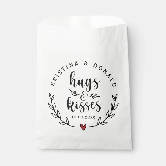 Rustic Hugs & Kisses Wedding | Vrijgezellenfeest F Bedankzakje (Voorkant)