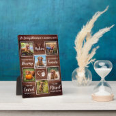 Rustic huisdier verlies cadeau 6 foto collage hond fotoplaat (Zijkant)