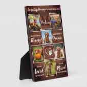 Rustic huisdier verlies cadeau 6 foto collage hond fotoplaat (Zijkant)