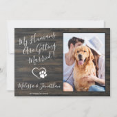 Rustic huisdierhuwelijk hond foto QR-code alles in Kaart (Voorkant)