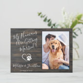 Rustic huisdierhuwelijk hond foto QR-code alles in Kaart (Staand voorkant)