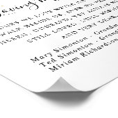 Rustic Hulst en Bessen Trouwherdenkingsbord Poster (Hoek)