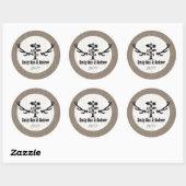 Rustic Hunt is over Barnwood Save the Date Seal Ronde Sticker (Vel)
