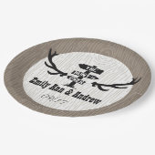 Rustic Hunt is Over Boerderij hout Papieren Bordje (Gekanteld)