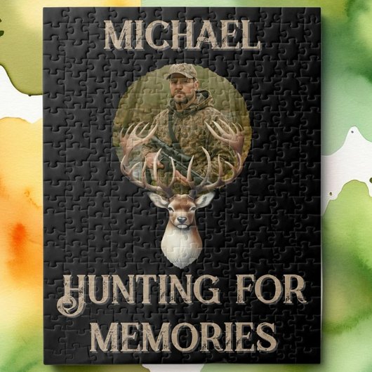 Rustic Hunter Deer Antler Memories Photo Legpuzzel