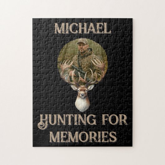 Rustic Hunter Deer Antler Memories Photo Legpuzzel (Verticaal)